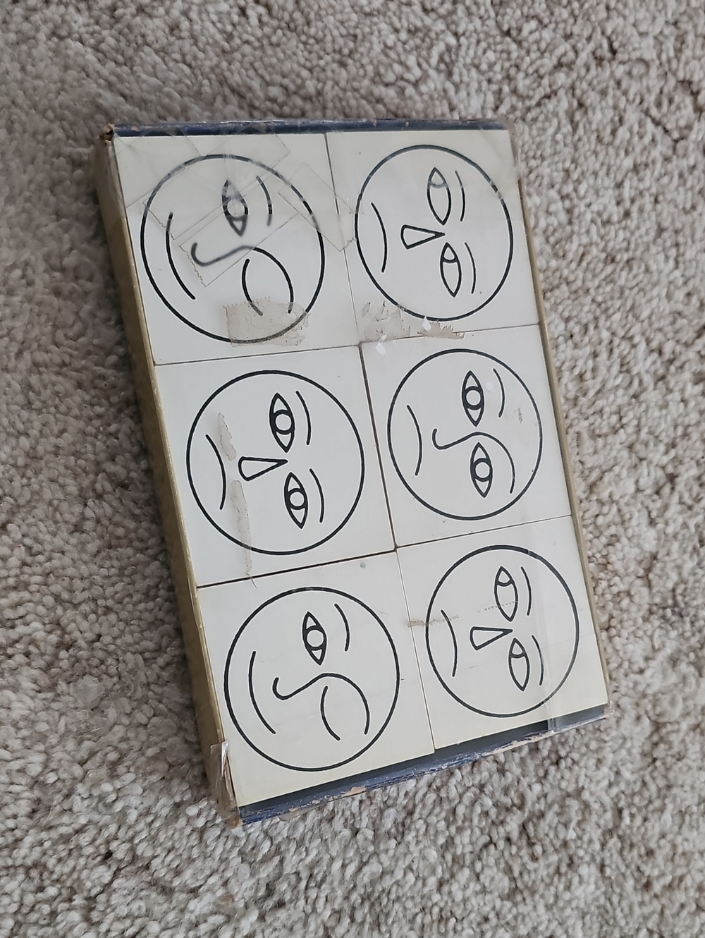 Vintage 1969 Creative Play Things Face Matching Game Moods